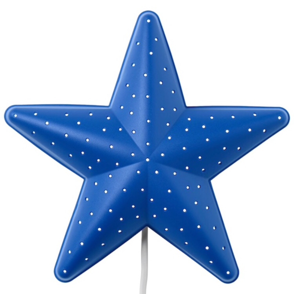 IKEA Blue Star Lamp- Wall Lamp 11”